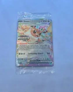 SEALED Pokemon Eevee EX Holo TCG Card 075/131 Prismatic Evolutions Stamped - Image 1
