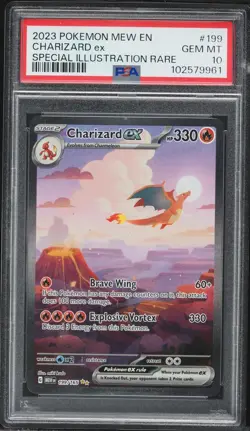 Charizard ex 199/165 Pokemon MEW EN 151 English Special Illustration Rare PSA 10 - Image 3