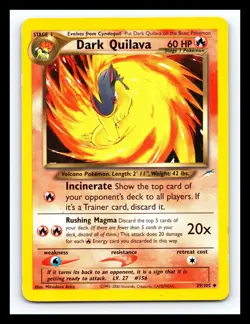 💥 Dark Quilava # 39/105 Neo Destiny Non Holo Vintage Pokemon 2002 - Image 1