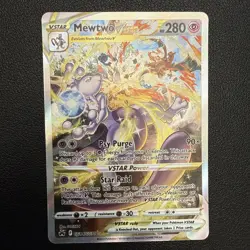 Pokemon TCG Crown Zenith Mewtwo VSTAR Holo Rare Card GG44/GG70 Galarian Gallery - Image 1