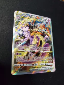 Pokemon TCG Crown Zenith Mewtwo VSTAR Holo Rare Card GG44/GG70 Galarian Gallery - Image 3