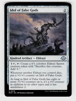 MTG, Modern Horizons 3, Idol of False Gods, Normal, No.210, U Kindred Artifact - - Image 1