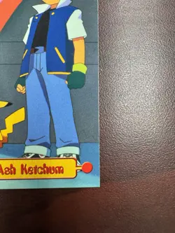 1999 Topps Pokemon TV Animation Edition Series 1 #TV1 Ash Ketchum Black Logo - Image 5