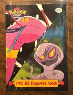 Pokemon Topps TV12 Ekans #23 Arbok #24 Series 1 Near Mint - Image 1