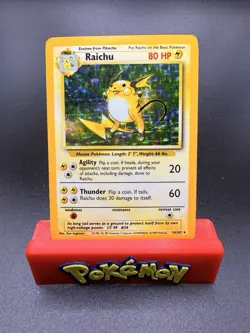 Raichu Holo Rare Pokemon 14/102 NM WOTC Base Set 1999 Unlimited Vintage Pokemon - Image 1
