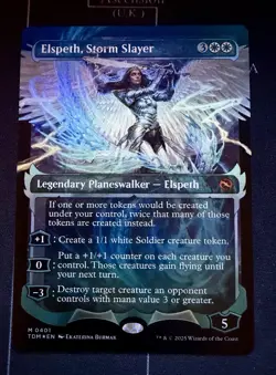 MTG Elspeth, Storm Slayer NM (Showcase) Tarkir: Dragonstorm Foil Near Mint - Image 1