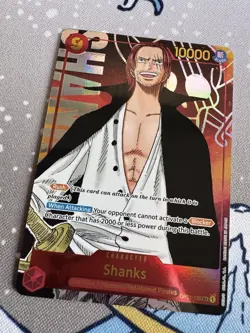 Shanks Secret Rare Alt Art Parallel OP01-120 One Piece Romance Dawn NM - Image 1