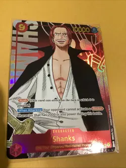 Shanks Secret Rare Alt Art Parallel OP01-120 One Piece Romance Dawn NM - Image 1