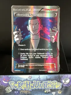 Pokemon Card Giovanni’s Scheme 162/162 Trainer Full Art XY Breakthrough Played - Image 1