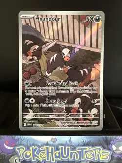 Pokemon Card Houndour 204/197 Obsidian Flames Illustration Rare Near Mint - Image 1