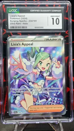 CGC 10 Lisia's Appeal 234/191 Sv08: Surging Sparks Pokemon Card - Image 2