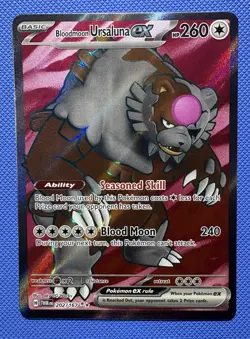 Pokemon Bloodmoon Ursaluna ex 202/167 Sv06: Twilight Masquerade Full Art Holo - Image 1