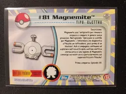 2000 Topps Pokemon TV Animation Edition Series 2 Italian Magnemite #81 *NM-MT* - Image 2
