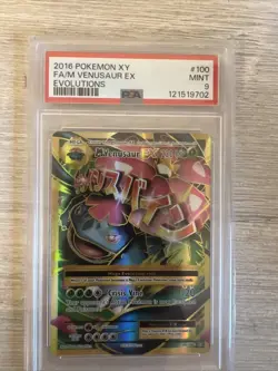 PSA Mint 9 M Venusaur EX - 100/108 XY Evolutions - Holo Pokemon Card - Image 1
