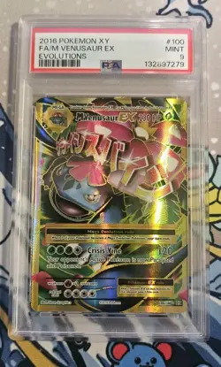M Venusaur EX 100/108 - PSA 9 - 2016 Pokemon XY Evolutions Full Art Holo - Image 1
