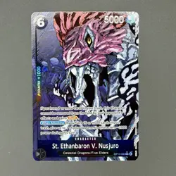 One Piece CCG TCG St. Ethanbaron V. Nusjuro Alternate Art Leader OP13-080 NM - Image 2
