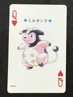 Pokemon Miltank Queen of Hearts Gold Deck Ho-oh Playing Card Poker Nintendo EX - Image 1