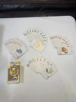 Pokemon Poker Playing Cards Decks Gold Ho-oh Nintendo 1999 Condition Excellent - Image 1