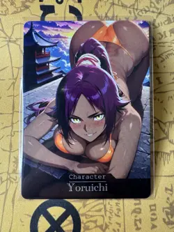 Yoruichi Bleach hentai Anime Doujin Waifu ACG Custom Card - Image 1
