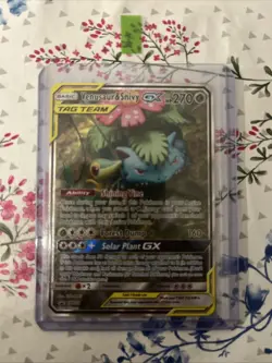 Pokemon TCG Venusaur & Snivy GX sm229 Alt Art Promo Sun & Moon Tag Team - Image 1