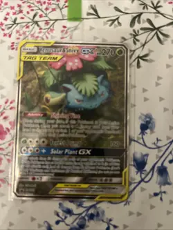 Pokemon TCG Venusaur & Snivy GX sm229 Alt Art Promo Sun & Moon Tag Team - Image 4