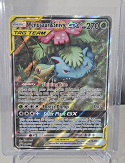 Pokemon TCG Venusaur & Snivy GX SM229 Black Star Promo Holo - Heavily Played - Image 2