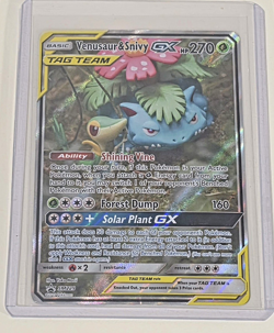 Pokemon TCG Venusaur & Snivy GX SM229 Black Star Promo Holo - Heavily Played - Image 4