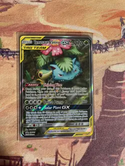 Pokemon TCG SM229 Tag Team Venusaur & Snivy GX Black Star Promo - Image 1