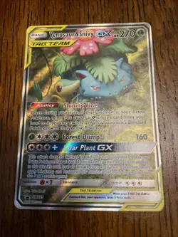 Pokemon TCG Venusaur & Snivy GX Full Art Black Star Promo Card SM229 Sun & Moon - Image 1