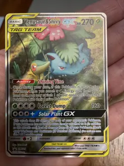 Pokemon TCG Venusaur & Snivy GX Full Art Black Star Promo Card SM229 Sun & Moon - Image 5