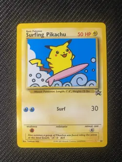 Pokemon Surfing Pikachu 28/53 Wotc Promo Regular 50 HP Basic 2001 TCG - Image 1