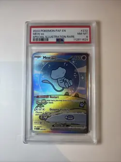 Pokemon TCG Paldean Fates Mew EX 232/091 PSA 8 Bubble Mew - Image 1