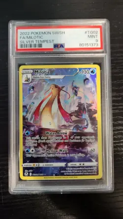 Milotic #TG02/TG30 Pokemon TCG 2022 Silver Tempest Full Art PSA 9 Mint - Image 1