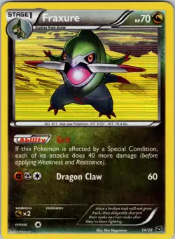 Fraxure (14) 14/20 Dragon Vault Holo Pokemon TCG NM - Image 1
