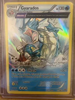 Pokemon Gyarados Full Art Holo Card 21/98 XY Ancient Origins 2015 - Image 1