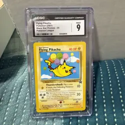 Flying Pikachu #25 Black Star Promo Pokemon League 2001 CGC 9 - Image 1
