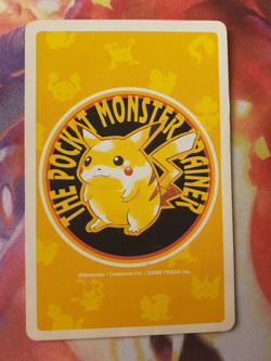 1998 Pokemon Zapdos 4 of Diamonds Yellow Pikachu Playing Card Heavily Played - Image 2