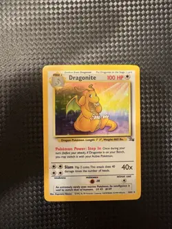 Pokemon TCG Dragonite 4/62 Fossil Holo Card - Image 1