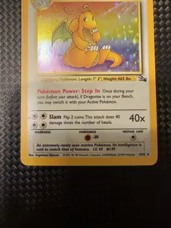 Pokemon TCG Dragonite 4/62 Fossil Holo Card - Image 5