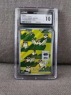 Pidgey 207/197 - CGC 10 GEM MINT - Full Art IR Holo - Obsidian Flames - Pokemon - Image 1