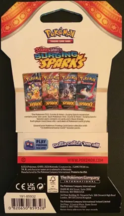 Pokemon Surging Sparks Scarlet & Violet TCG Booster Pack - Image 2