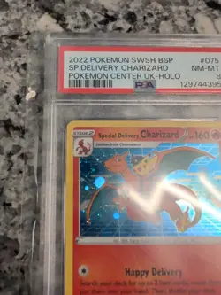 2022 Special Delivery Charizard Holo SWSH075 Pokemon Center UK - PSA 8 - Image 3