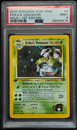 Pokemon PSA 9 1st Edition Gym Challenge Erika’s Venusaur Holo 4/132 - Image 1