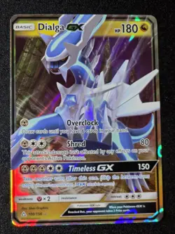 Dialga GX 100/156 Ultra Rare Pokemon TCG SM Ultra Prism NM - Image 1