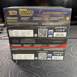 SEALED LOT 2 POKEMON ELITE TRAINER BOX ETB PALDEA EVOLVED + SURGING SPARKS - Image 5