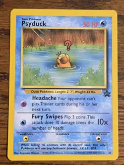 Pokemon Wotc Black Star Promo # 20 Psyduck,,not played - Image 1
