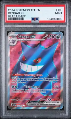 Gengar ex Full Art Ultra Rare 2023 Pokemon Temporal Forces 193/162 PSA 9 - Image 1