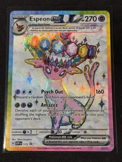 Pokemon TCG Espeon Ex 175 Full Art Prismatic Evolutions Black Star Promo NM - Image 2