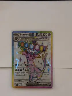 Pokemon TCG Espeon Ex 175 Full Art Prismatic Evolutions Black Star Promo NM - Image 1