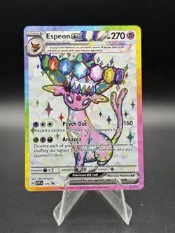Pokemon TCG Espeon Ex 175 Full Art Prismatic Evolutions Black Star Promo - Image 1